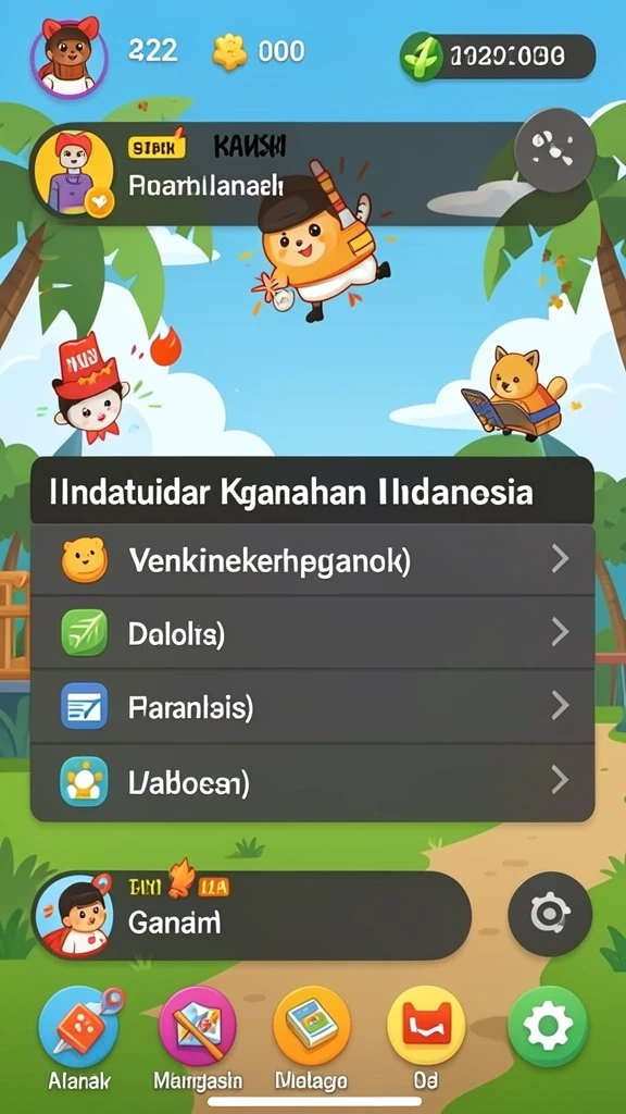 Tampilan karakter utama yang menarik dan penuh warna.