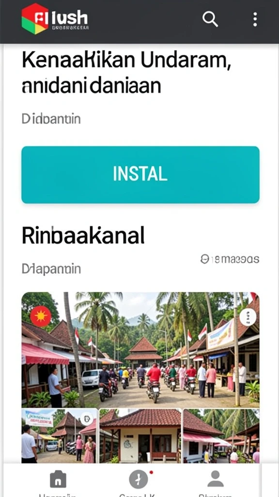Tampilan menu utama DEPO555 yang menarik.