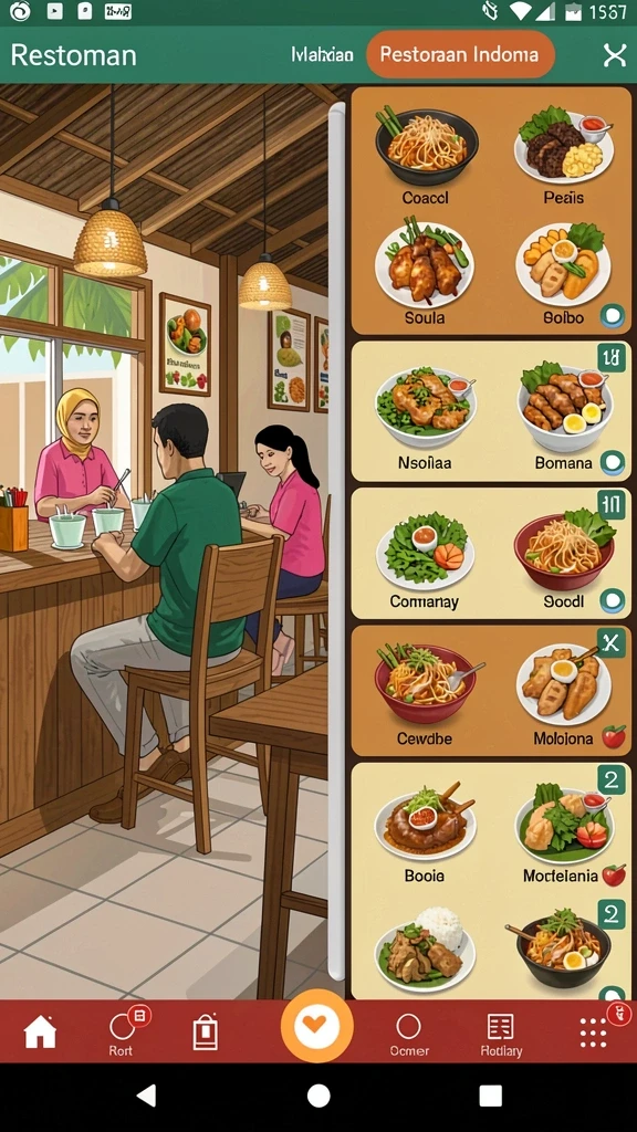 Latar belakang menawan yang memperkaya pengalaman bermain.