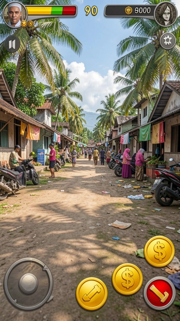 Tampilan antarmuka utama GUS77 yang menarik.