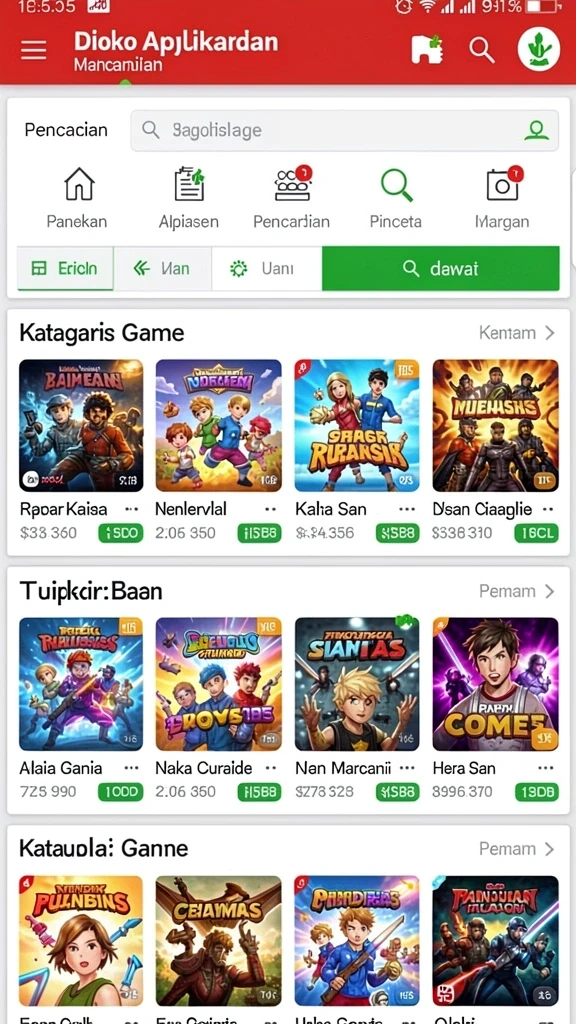 Tangkapan layar pertama menunjukkan karakter heroik dalam petualangan.