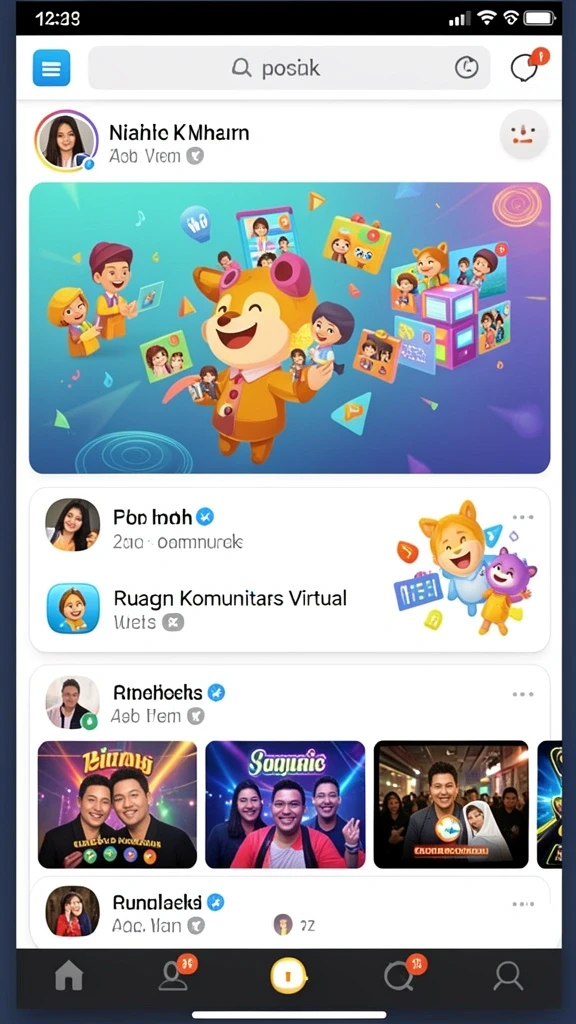 Tampilan level yang menarik dan penuh warna.