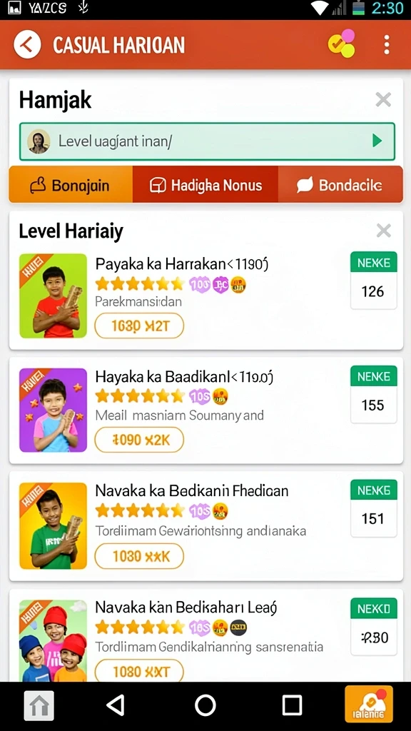 Tampilan antarmuka pengguna yang menarik dan modern.